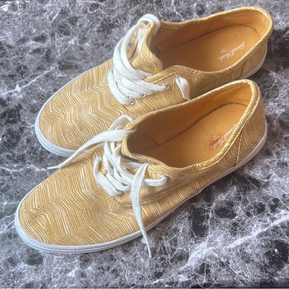 Vibrant Yellow Patterned Sneakers - image 3